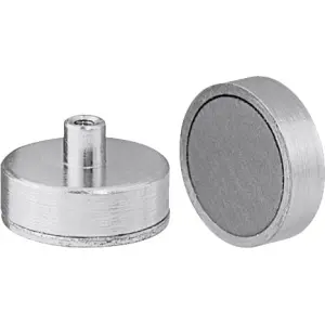 Magnete permanente cilindrico piatto con filettatura interna